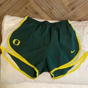 Oregon Nike running shorts